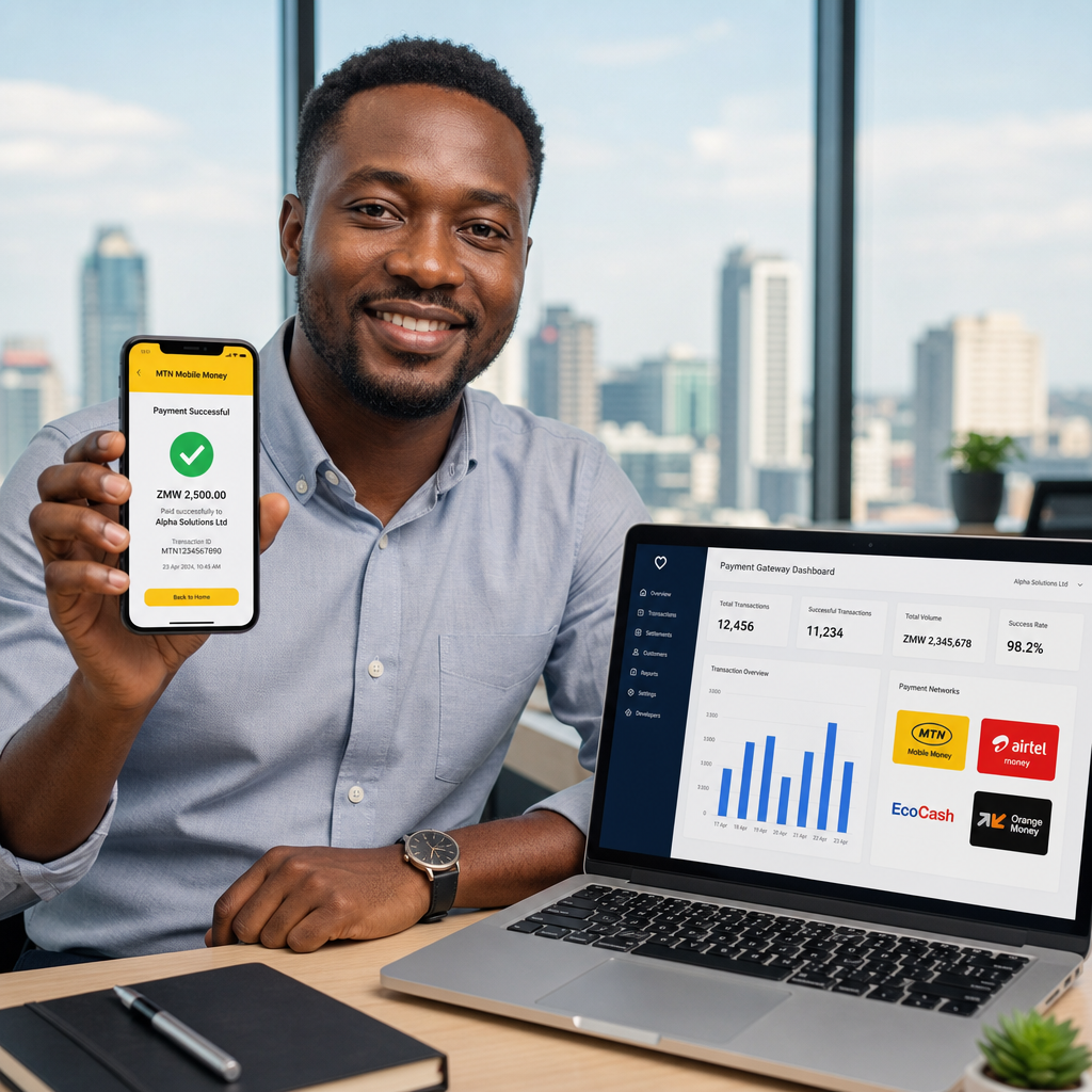 NexaPay multi-network gateway connecting MTN, Airtel, EcoCash, Orange Money, Zamtel and MTC across four countries